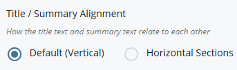 Align title and summary