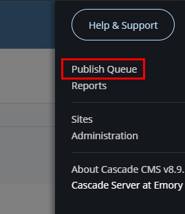 Cascade publish queue