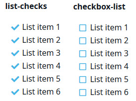 Check list and checkbox list