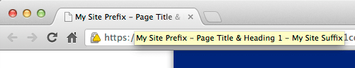 Browser title display