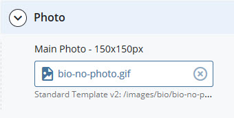 bio page image file field