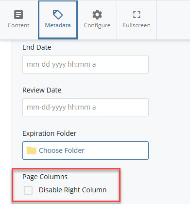 disable right column field