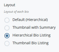 Layout display options