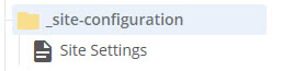 Site configuration folder