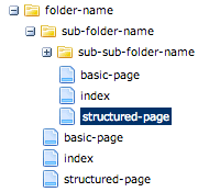 subnav folder with index pages