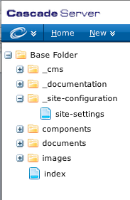Site configuration folder