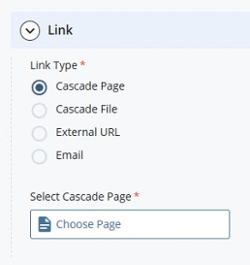 Cascade internal page link